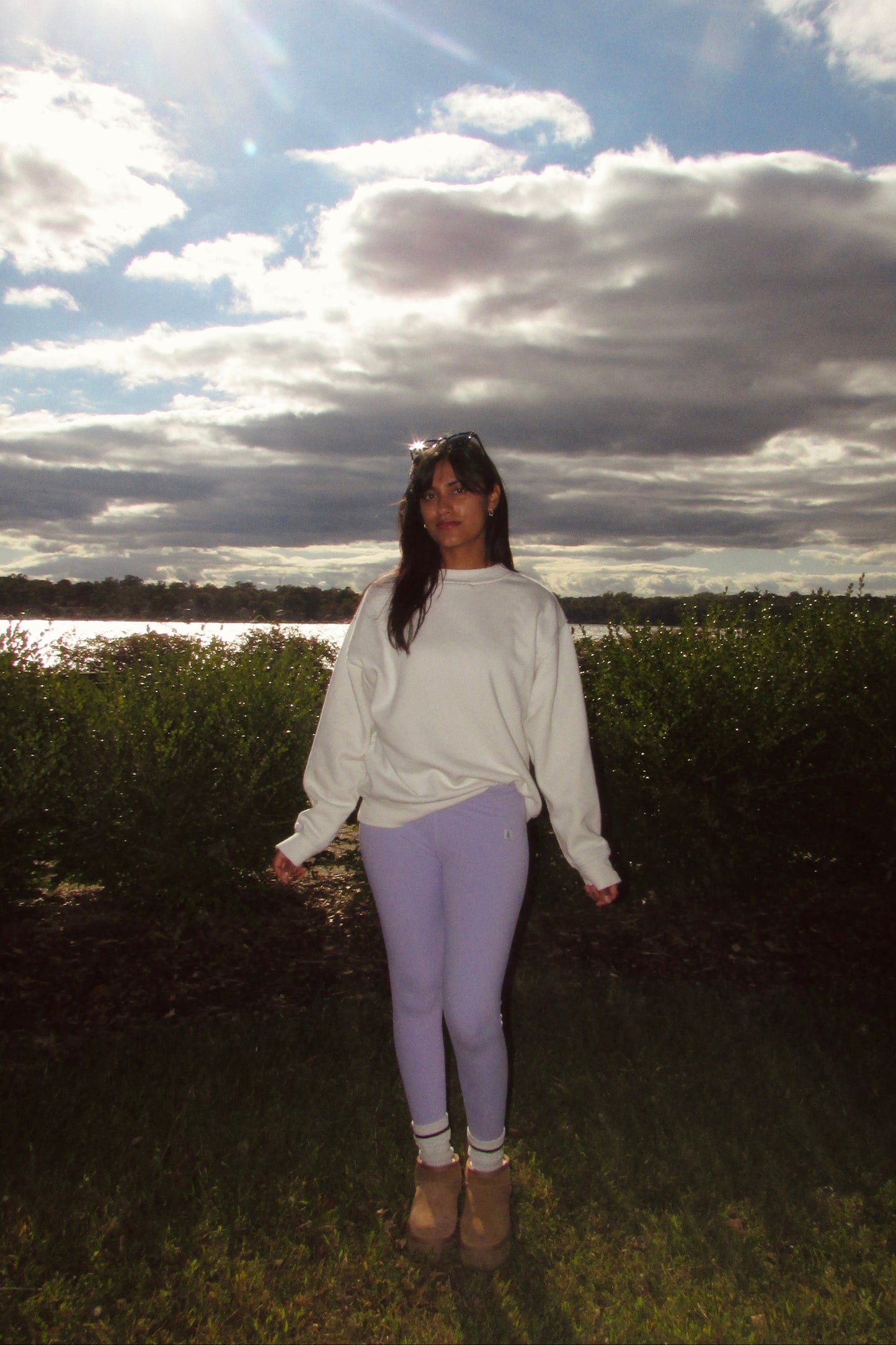 Emuná High-Rise Legging — Soft Lavender